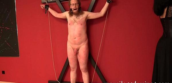  Herrin Bestrafung´s New Slave – The Front  - Cruel and Severe Mix of CBT and Spanking